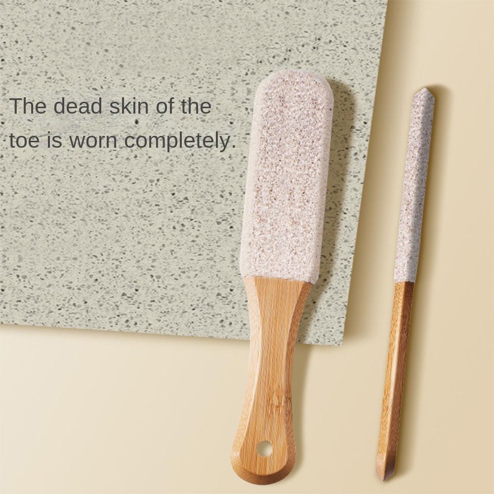 Silicon Carbide Foot Sander Bamboo Pedicure Tool Durable Foot Scrubber For Feet
