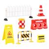 10 Stück Mini Verkehrszeichen Straßensperre Spielzeug für Kinder Baufahrzeug Themenparty Verkehrskegel Sporttraining