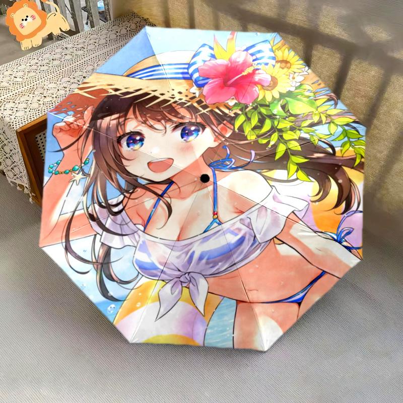 Folding Umbrella Travel Suitable For All Seasons Three Folds Umbrella Gift