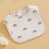 Cartoon Print Baby Bibs Cotton Newborn Saliva Towel New Burp Cloths
