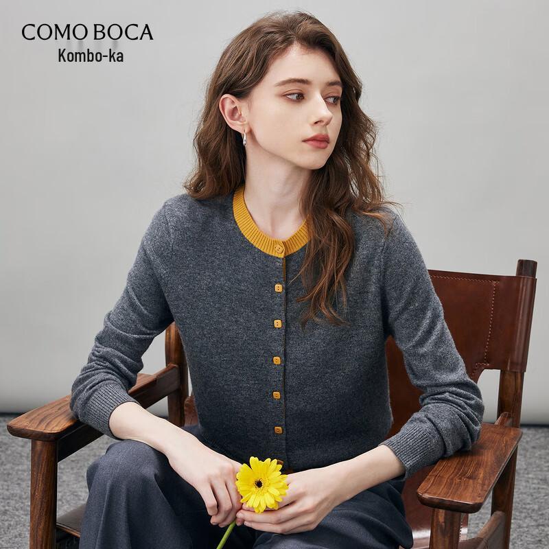 

Kemeng Boka 2025 Autumn/Winter Women s Crew Neck Wool Knit Cardigan L