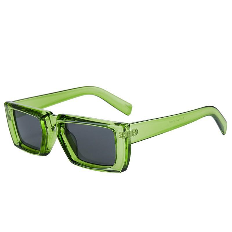 

Retro Square Frame Sunglasses Unisex European And American Trend UV Protection Styling Sunglasses M453 зелений