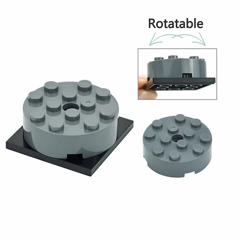 DIY Building Blocks 60474 Plate Round 4x4 With Pin Hole Parts MOC Compatible 87081 61485 Educational Creative Toys For Children