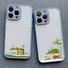 Cute Vacation On Beach Cartoon Phone Case for iPhone 16 15 14 Pro Max Plus 11 12 13 Pro Max Mini XR XS X SE2 Shockproof Covers