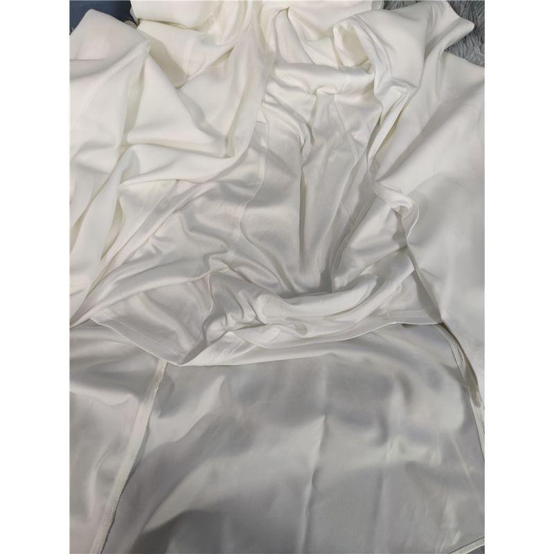 Export Single Export Go-Getter Girl Style Lu's Open Back Sexy Slit Long Leg Dress Fairy White Dress Long Dress