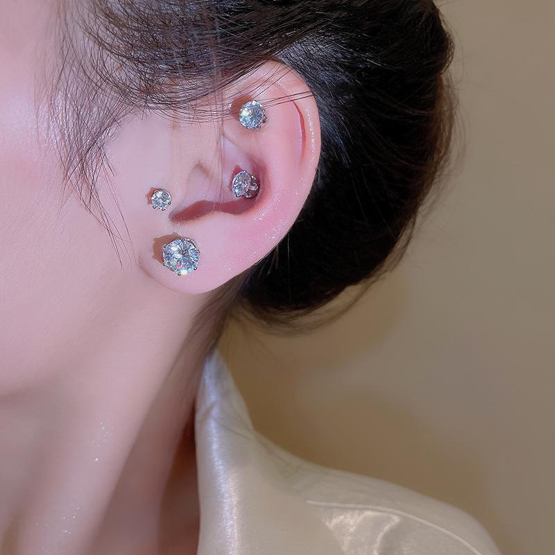 Trendy Zircon Magnetic Ear Clips: Exquisite, Unisex, No Piercing Needed