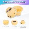 Uxcell Set Meter Top Hat Bell Knobs 1 Volume 2 Tone Control Guitar Knob Set for Electric Guitar Bass Split Shaft Pots Cream White Black 3-Piece