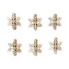 6x Christmas Tree Wood Hanging Pendant DIY Crafts Decorative Accessory with Clips for Holiday Decor Multifunctional Lightweight