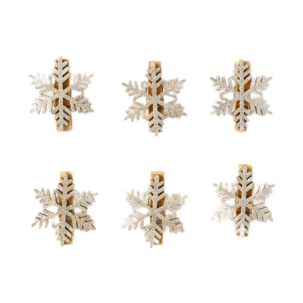 6x Christmas Tree Wood Hanging Pendant DIY Crafts Decorative Accessory with Clips for Holiday Decor Multifunctional Lightweight