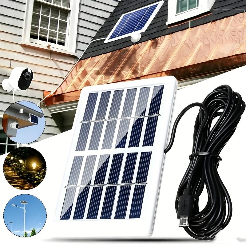 Portable Solar Panel Charger High Efficiency Output Long Usb Cable For Camping Hiking Emergency Use