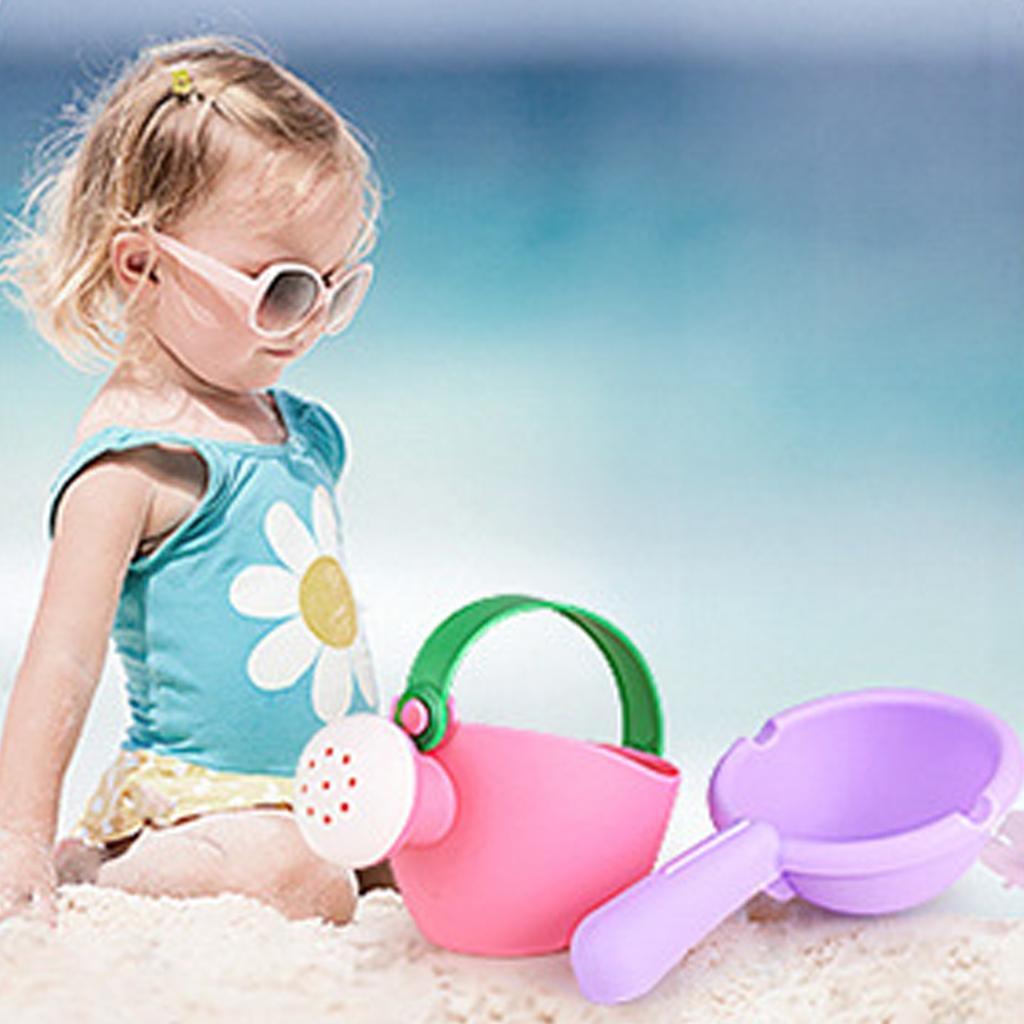 Water Play 4-piece Set Flower Sprinkler Baby Water Bottle Set Soft Glue Beach Bucket Toy