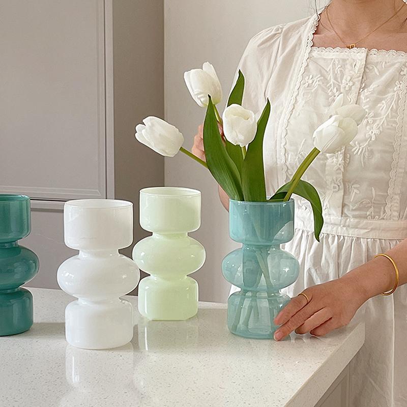 Ins Flower Glass Vase Creative Hydroponic Terrarium Plant Glass Vases Flower Pot Flower Arrangement Container Home Decoration