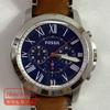 Used 04w7135[Used] FOSSIL Watch GRANT FS5210 Men's Blue Dial Brown Leather Belt [Hachioji Store]