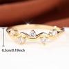 Charming Three Colors Available Wave Zircon Band Ring for Women Daily Wear and Party