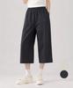 KIM YOUNG JOO GOLF Summer Front Cut Elastic Waist Wide Women'S 3/4 Length Pants Kqmlsl95