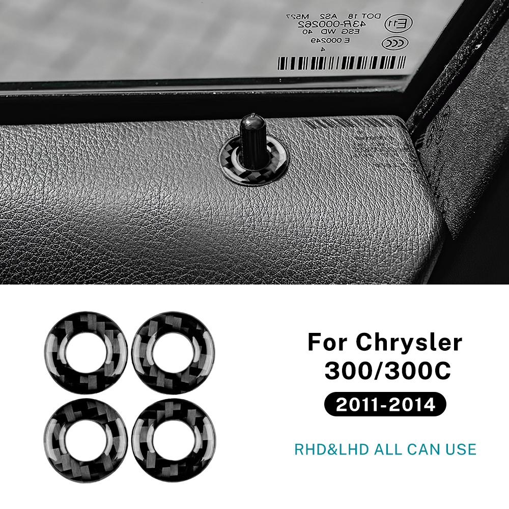 

Real Soft Carbon Fiber Sticker For Chrysler 300 300C 2011 2012 2013 2014 LHD RHD Car Door Lock Frame Trim Interior Accessories