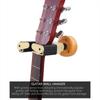 Guitar Wall Mount Hanger Holder   Wood Base Plastic Rubber Hook Body (Yellow Wood Color)