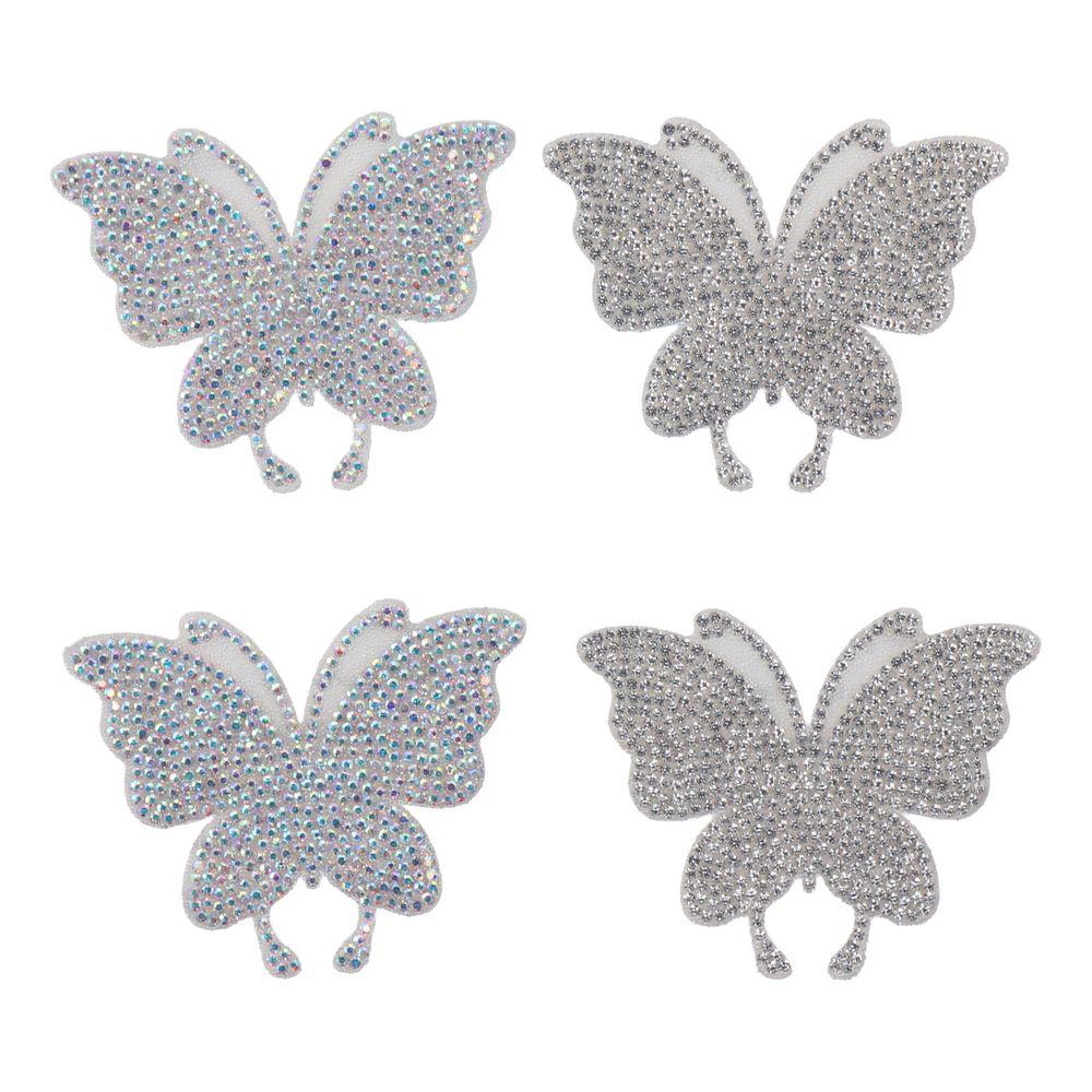 

8 Pcs 2.75x2.36inch Crystal Butterfly Shape Car Decals for Car Interior