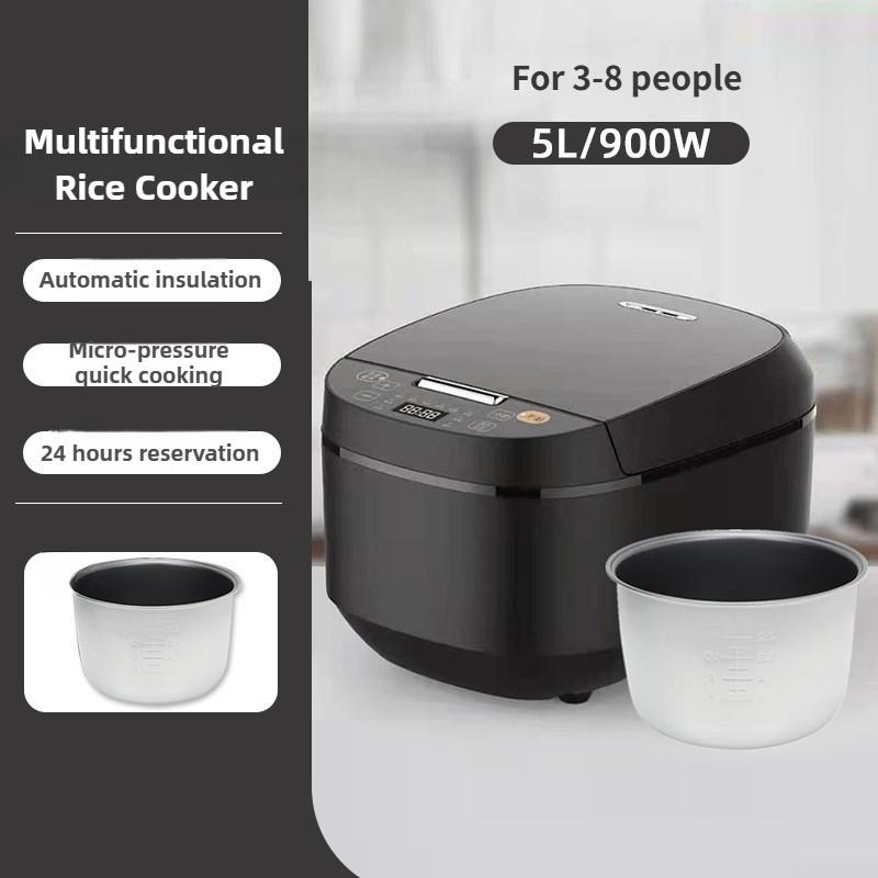 5L Large Capacity Automatic Electric Cooking Pot Household Multifunctional Rice Cooker Intelligent Rice Cooker чёрный