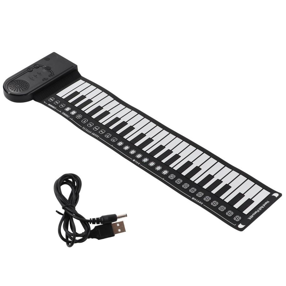 Portable 49-Key Folding Electronic Piano - Beginner Keyboard Instrument