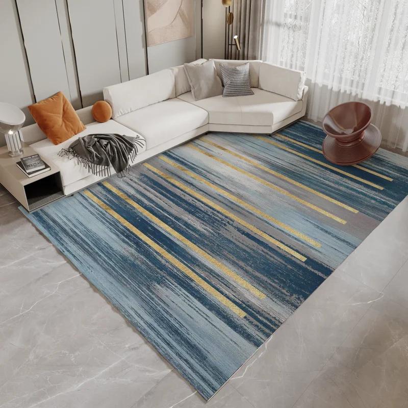 Abstract Oil Painting Retro Carpets for Living Room Rectangular Crawling Coffee Table Floor Mat Large Area Sofa Rugs Home Decor