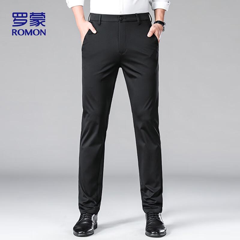 ROMON Men's Straight-Leg Casual Business Pants