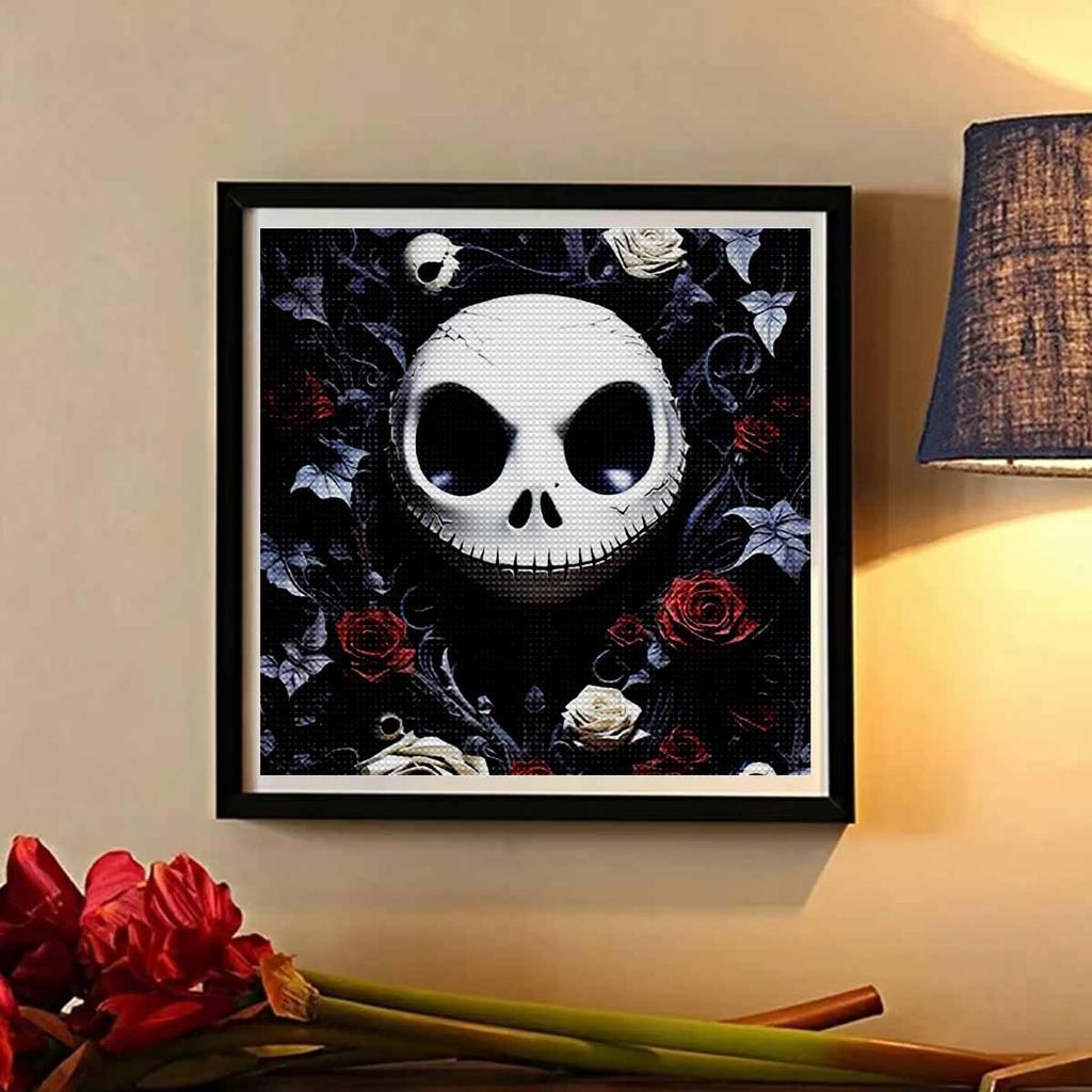 5D DIY Diamond Painting Decorative Skeleton Flowers Full Round Drill Scenery Diamond Embroidery Cross Stitch Kits Home Decor Gift