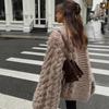 Oversize Knit Pullover Women Casual Lazy Round Neck Kink Solid Sweater Female 2024 Autumn Winter Loose Sleeves Knitwear Lady