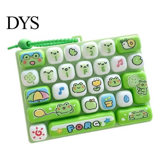 Portable Keyboard Key Pendant Mechanical Fidget Keychain Toy, 26 Tactile Analog Keys Decompression Switch Feel Stress Relief for Backpacks And Wallets