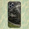 Train Classic Steam Phone Case For iPhone 16,15,14,13,12,11 Plus,Pro Max,XS,X,XR,SE,Mini,8,7,Soft Silicone Black Cover