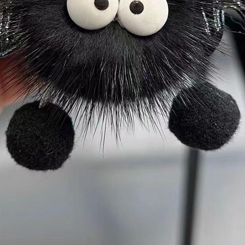 Halloween Faux Mink Fur Little Bat Little Devil Backpack Pendant Plush Keychain