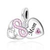 Warm 925 Silver I Love My Family The Best Parents Fit DIY Bracelet Necklace Family Gathering Souvenirs Holiday Gifts