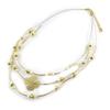 Les Trésors De Lily [N8811] - 'Carmen' Cable Necklace In Beige Gold
