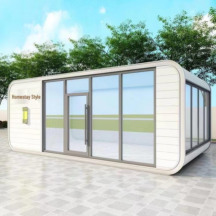 Apple Cabin Prefab Space Capsule: Mobile Glass House for Homestay, Office, or Outdoor Kiosk