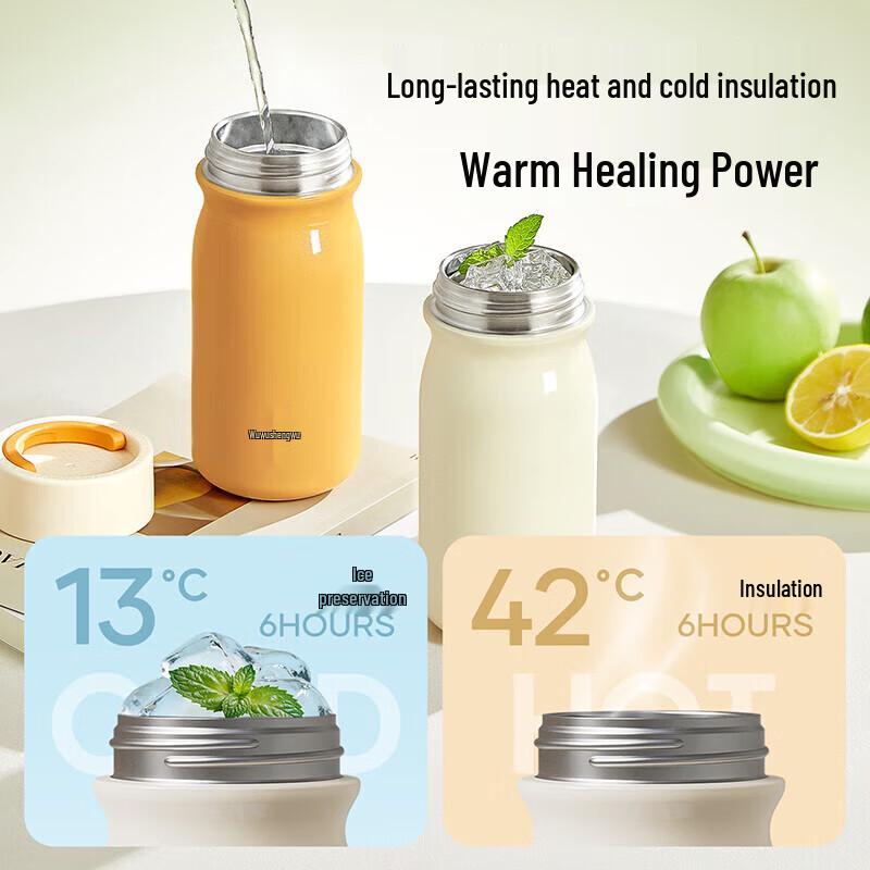 Wushengwu 316L Stainless Steel Portable Mini Thermal Mug
