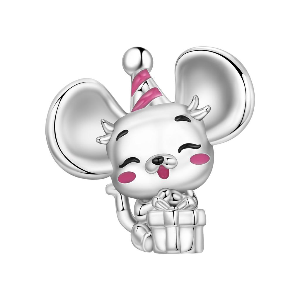 Orstarry 925 Silver Cute Rabbit Beads Charm Bracelet DIY Jewelry Trendy Gifts for Party