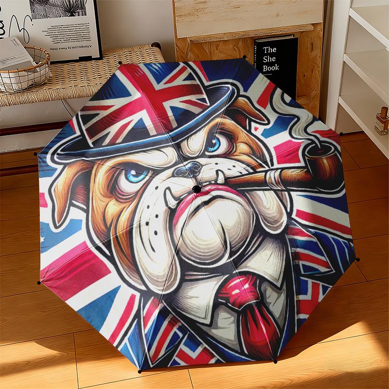 1 pz Design Artistico Bandiera Britannica Ombrello Portatile Pieghevole Struttura a Ossa di Ferro Struttura Ossea Ombrello da Esterno per Casa