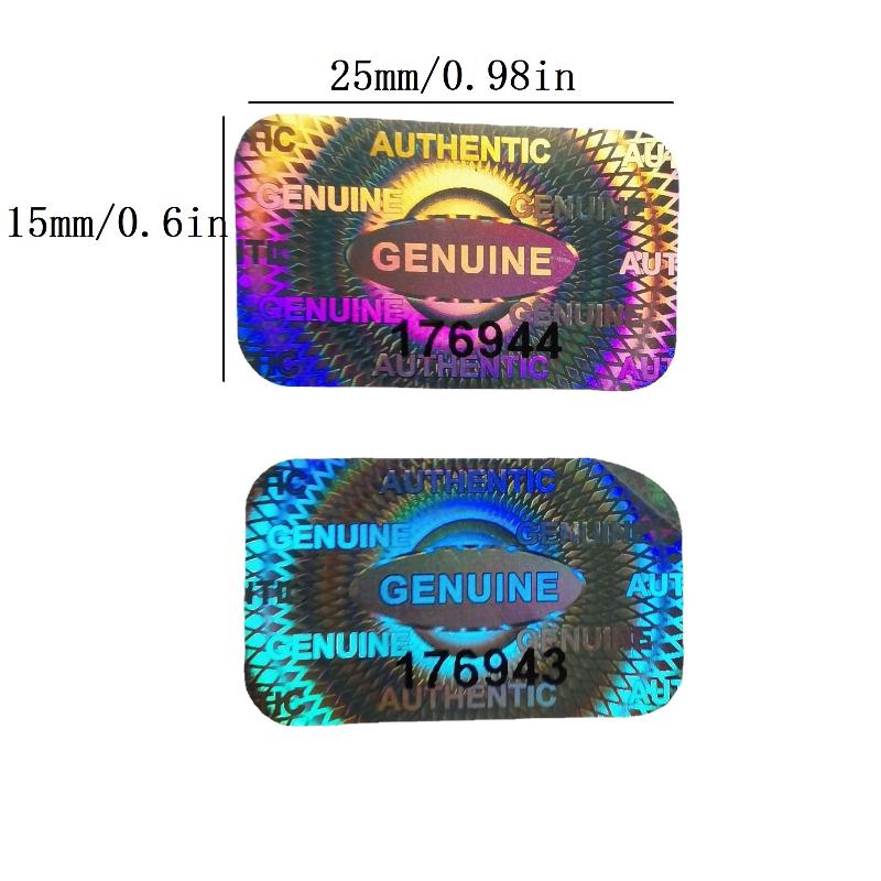 60/120/300Pcs Security Seal Tamper Proof Stickers Holographic Warranty Void Laser Label With Serial Number Adhesive Label
