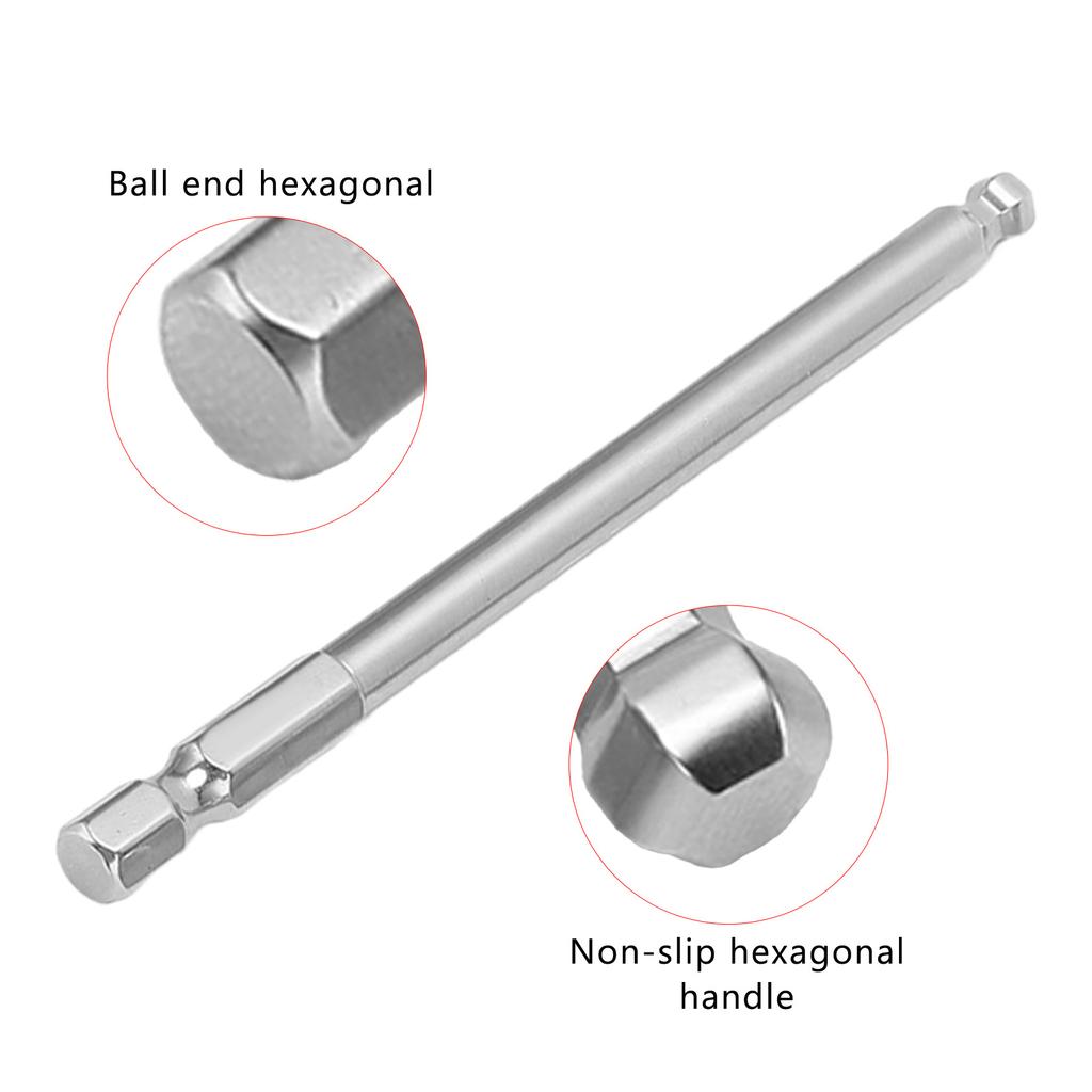 9pcs Hex Screwdriver Bit Set Rustproof Steel Magnetic Hd Hex Bits 1/4 Inch Hex Shank