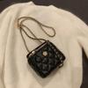 Kleine Umhängetasche Mode Kettenriemen Rhombus Bucket Bag Umhängetasche