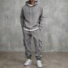 Men's 2-Piece Zip-Up Jacket and Cargo Pants Set Color Elastic Waist Tapered Leg Outdoor Casual Sportswear