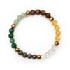 Dhan Yog Crystal Bracelet for Women (6mm) for Wealth, Prosperity & Career Growth, Pyrite Tiger Eye Quartz Bracelet, Jewellery Gift for Women