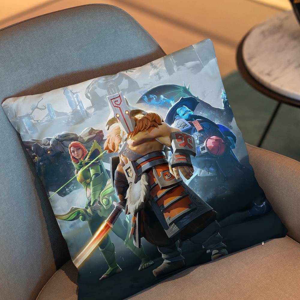 Game Dota 2 Rubick Pillow Case Square Double-Sided Printing Short Plush Sofa Cushion Cover Bedroom Bedside Pillow