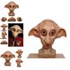 Máscara Realista Cosplay Elfo Dobby Fantasia de Halloween Adereço de Chapéu Marrom Látex Estilo Animal