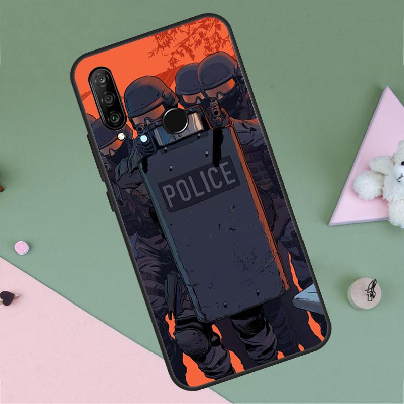 Police SWAT FBI For Huawei P20 P40 Lite P60 P30 Pro Nova 5T 9 10 SE 12s 12i 11i Y90 Y70 Y60 Y61 Y72 Y91 Case