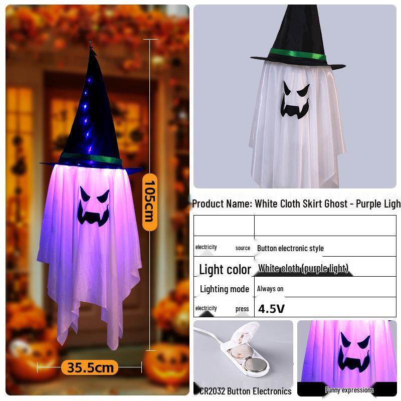Halloween LED String Lights: Pumpkin Lanterns, Witch Hats, and Ghosts for Spooky Atmosphere