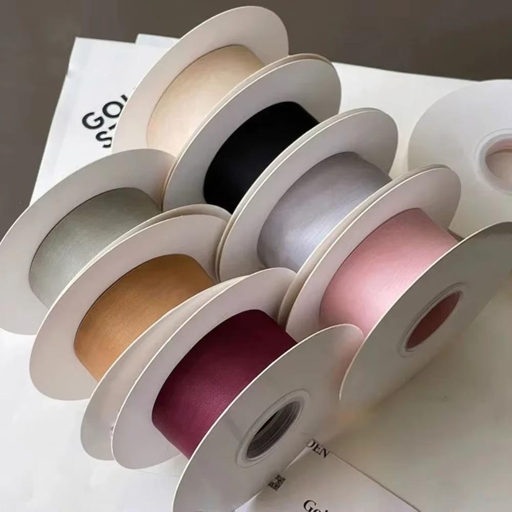 Translucent Chiffon Ribbons 2.5cm Width Hair Clip Ribbons New Festival Gift Box Packing Ribbons