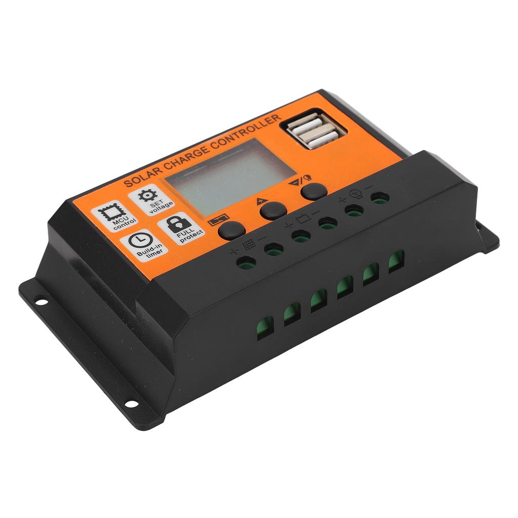 Solar Charge Controller LCD Display 3 Stage Management Solar Panel Charge Regulator for Acid