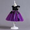 Halloween Costume Girls Witch Cosplay Dress Princess Gown With Hat Toddler Kids Party Outfit