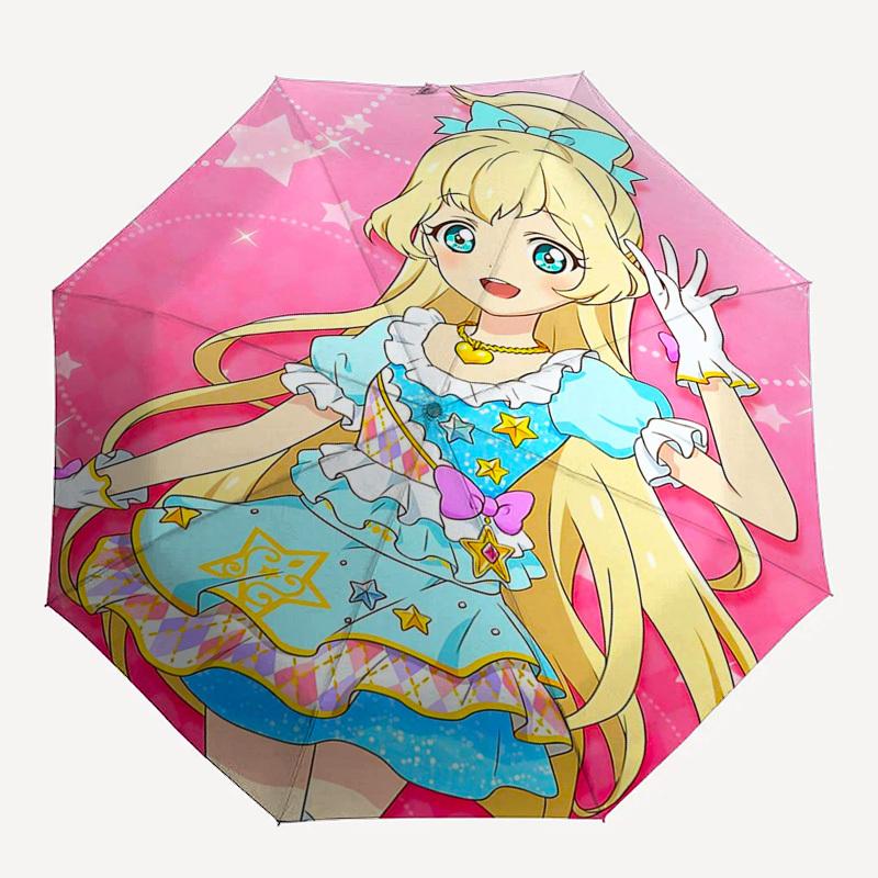 1pc Shining Star: Pretty Cure Outdoor Umbrella - Automatic Opening/Closing, Portable 3-Fold Design with Iron Frame - Perfect Gift for Fans, Travelers,